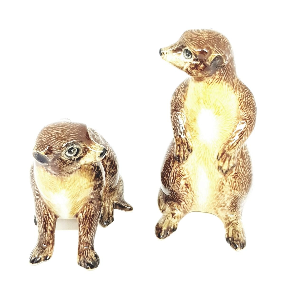 Meerkat Set Two Ceramic Figurine