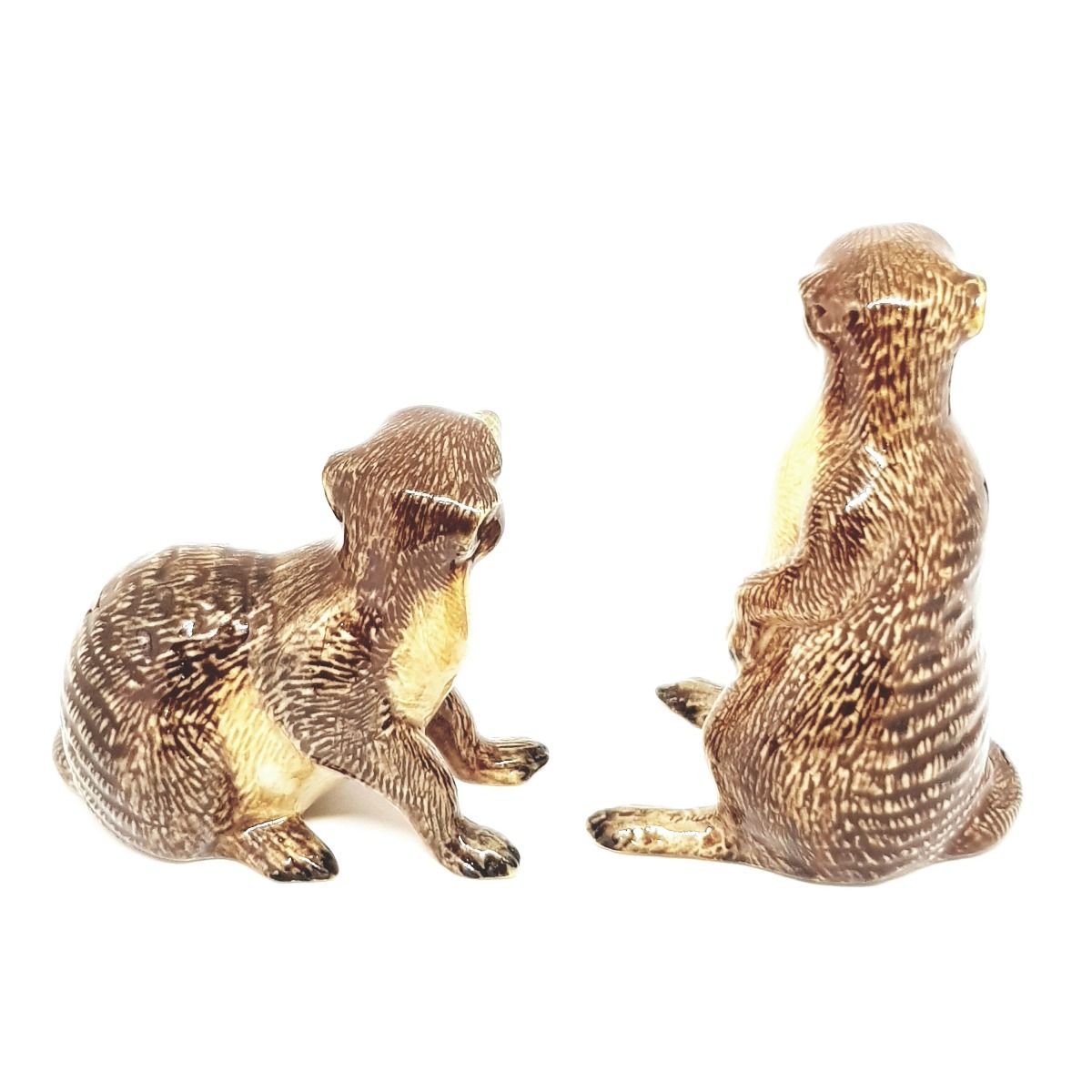 Meerkat Set Two Ceramic Figurine