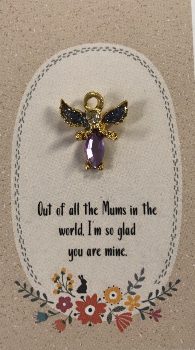 image Mum I'm Glad you are mine guardian angel pin