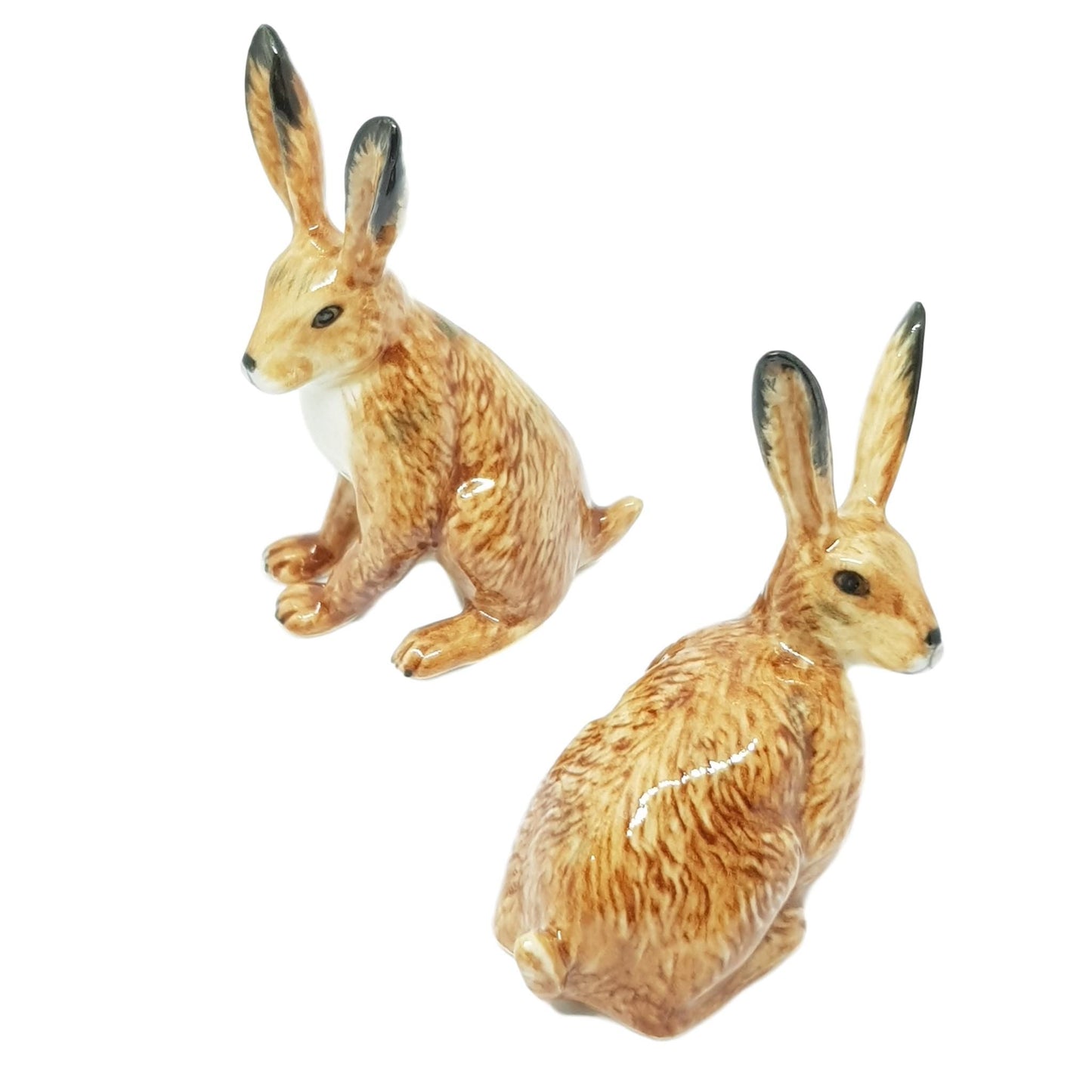 Hare Set 2 Porcelain Animal Miniature