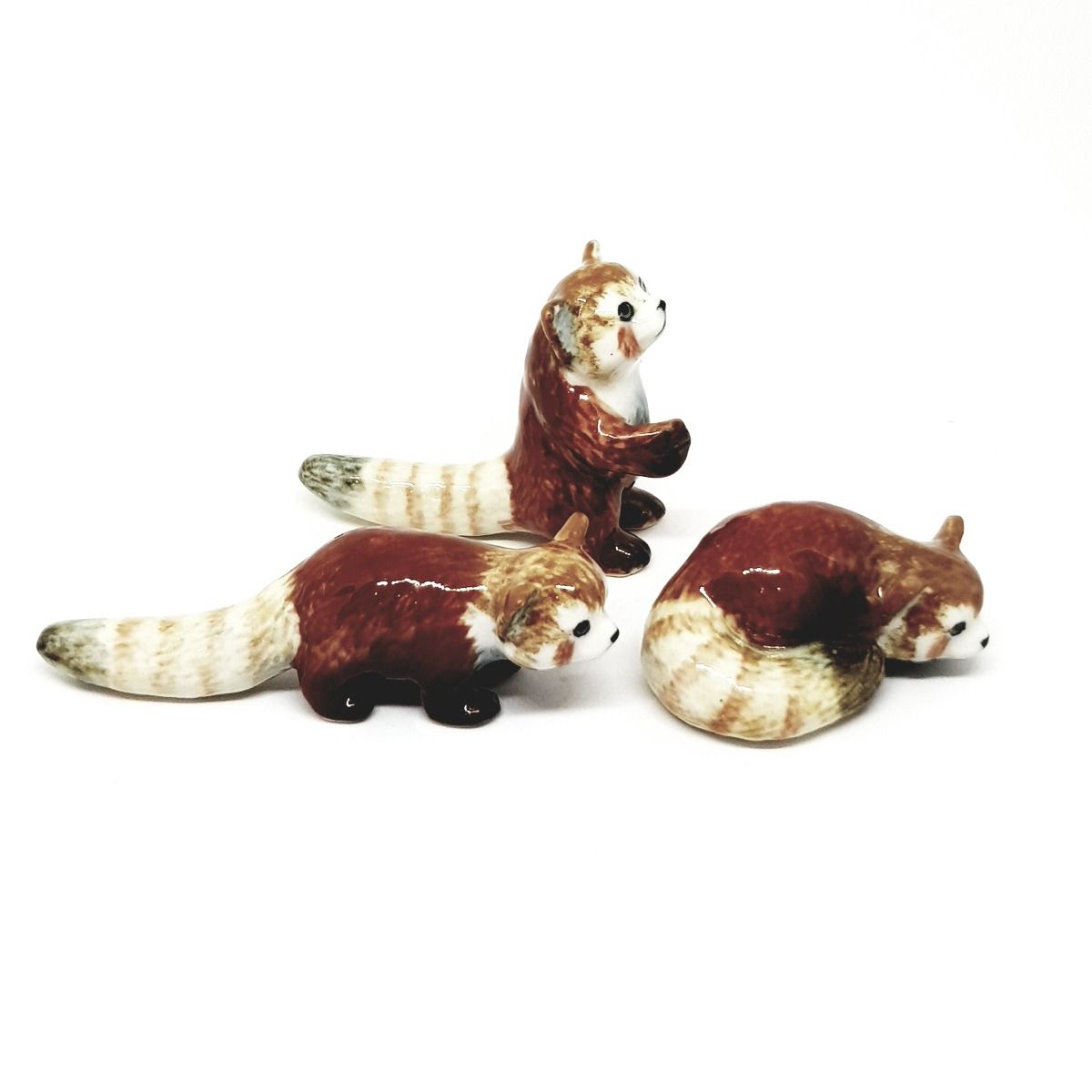 Red Panda Set of 3 Miniature Figurines