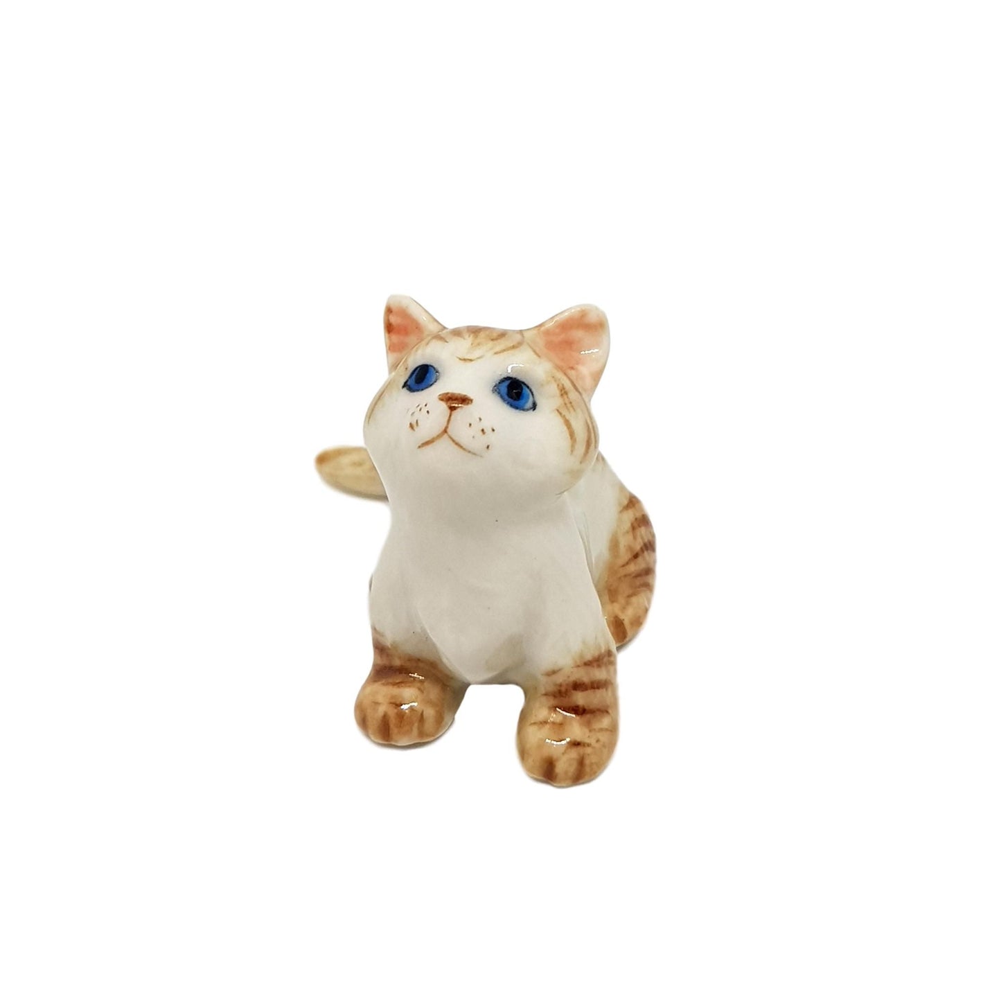 Baby cat brown sitting porcelain
