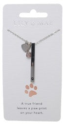 image Paw Prints Lily and Mae Personalised necklace
