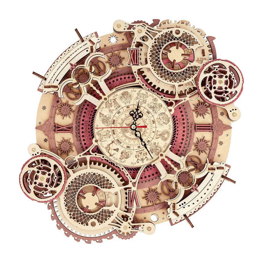 ROKR Zodiac Wall Clock Robotime Mechanical Time Art Engine LC601